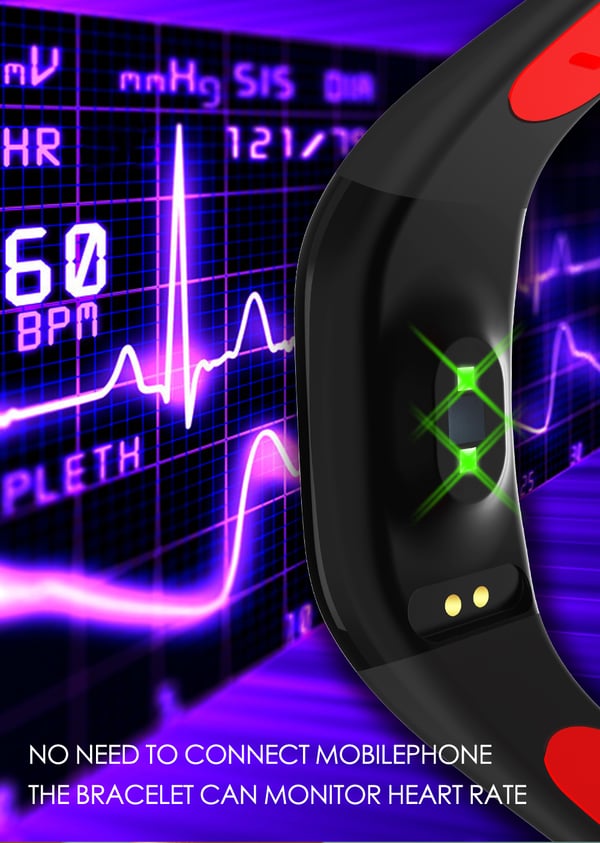 Smart ur med puls, søvnmonitor, skridttæller