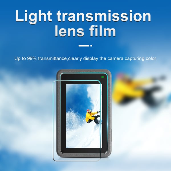6-delt actionkamera temperert filmsett for DJI OSMO ACTION 4 Transparent