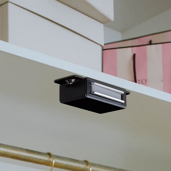 Skapfester med kraftige magneter, 10-pakning Black