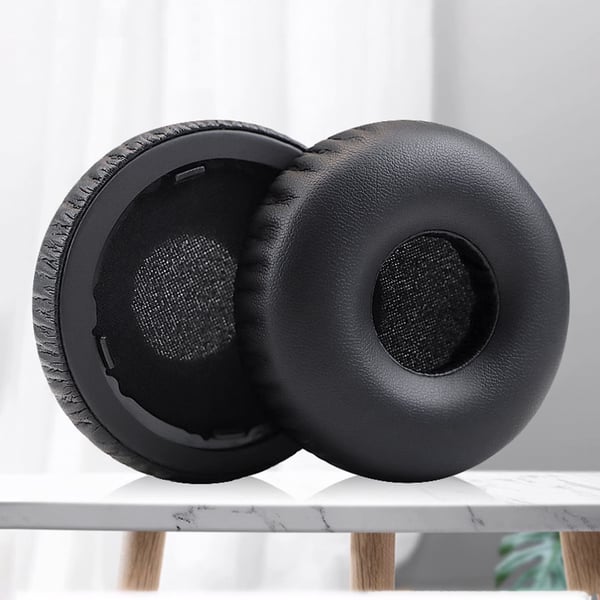 Øreputer i PU-proteinskinn for Beats Solo-hodetelefoner Black