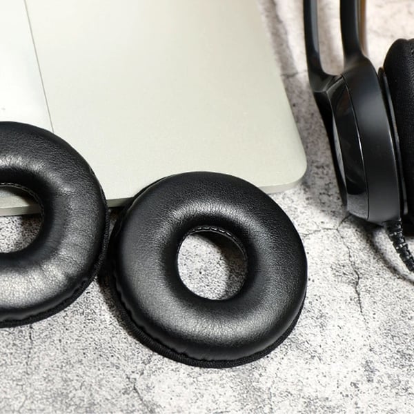 1 par PU protein læder ørepuder til Logitech H600/H390 Black