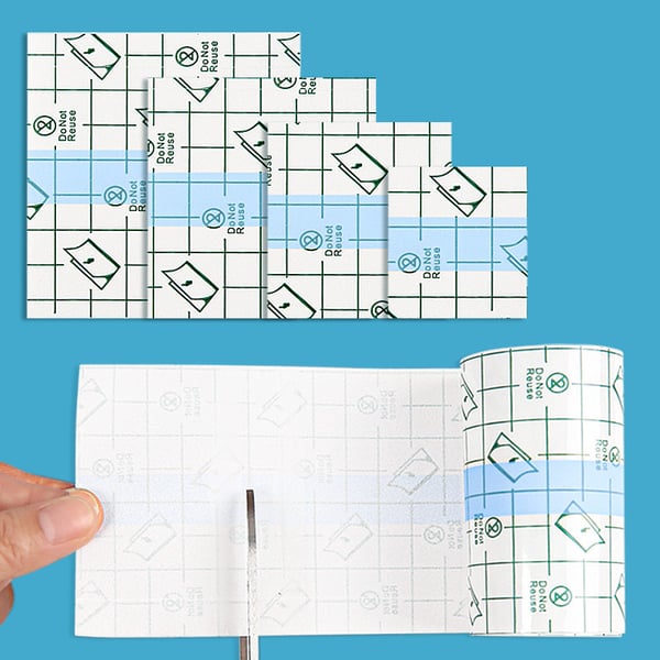 Läpinäkyvä Stretch Bandage tatuoinnille Transparent 5 cm x 5 m
