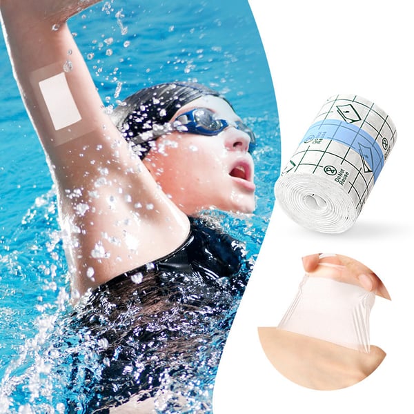 Läpinäkyvä Stretch Bandage tatuoinnille Transparent 5 cm x 5 m