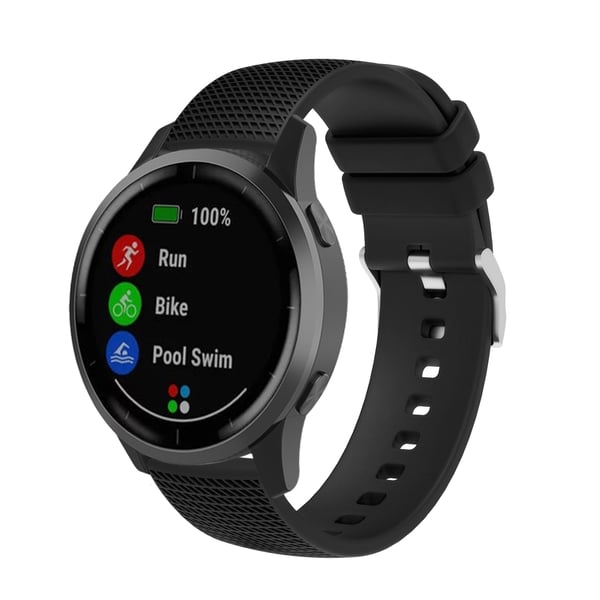 Urrem 20 mm til Garmin, Samsung, Huawei, Amazfit Black