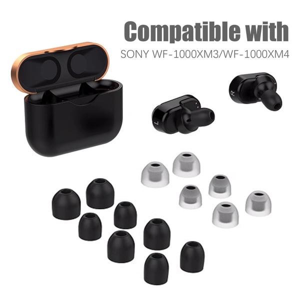 7 par øreputer for Sony WF-1000XM3/WF-1000XM4 Black