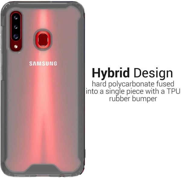 Gjennomsiktig produktivt telefondeksel som er kompatibelt med Samsung Galaxy A20S