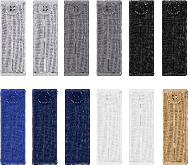 Elastisk Midjebandsförlängare med Hål, 12-pack 12-Pack