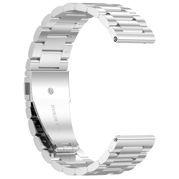 Urrem i rustfrit stål til Huami, Garmin, Vivomove og Huawei Silver