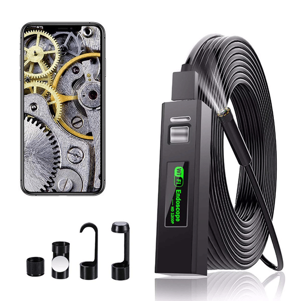 Trådlös Vattentät Endoskopkamera 1200P HD IP68 Black 1m