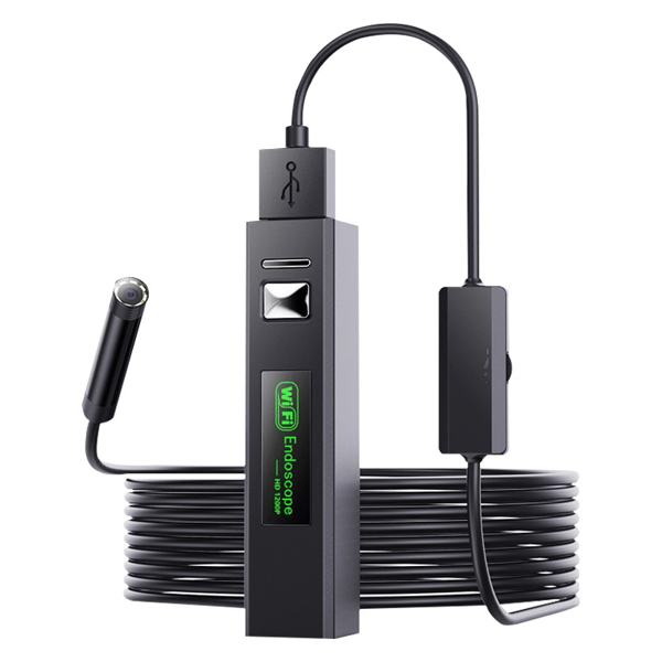 Trådløst vanntett endoskopkamera 1200P HD IP68 Black 1m