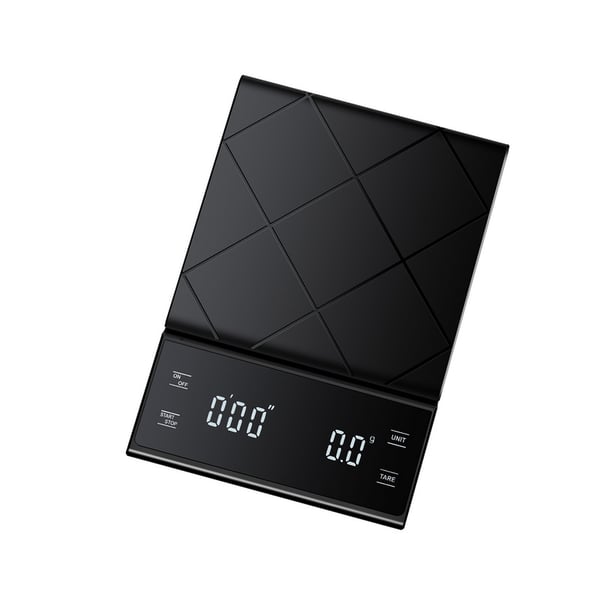 Digital kaffevekt, 5 kg/0,1 g med USB-lading Black