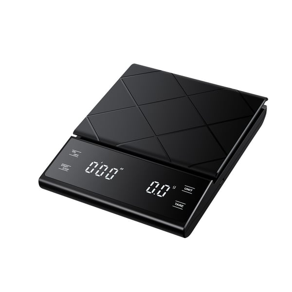 Digital kaffevekt, 5 kg/0,1 g med USB-lading Black
