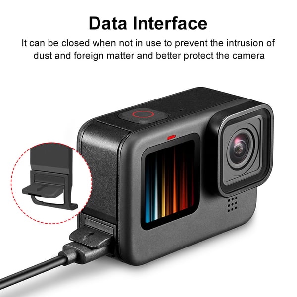 Suojakuori latauspistorasialle GoPro HERO10 / HERO9 Black