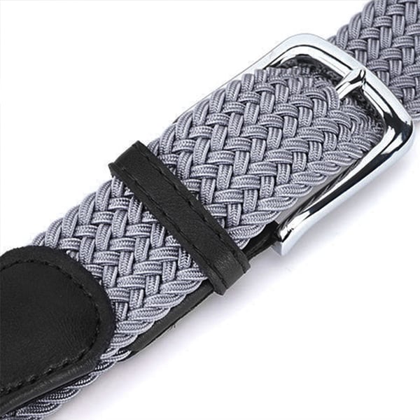 Punottu elastinen miesten vyö soljella 105cm Grey