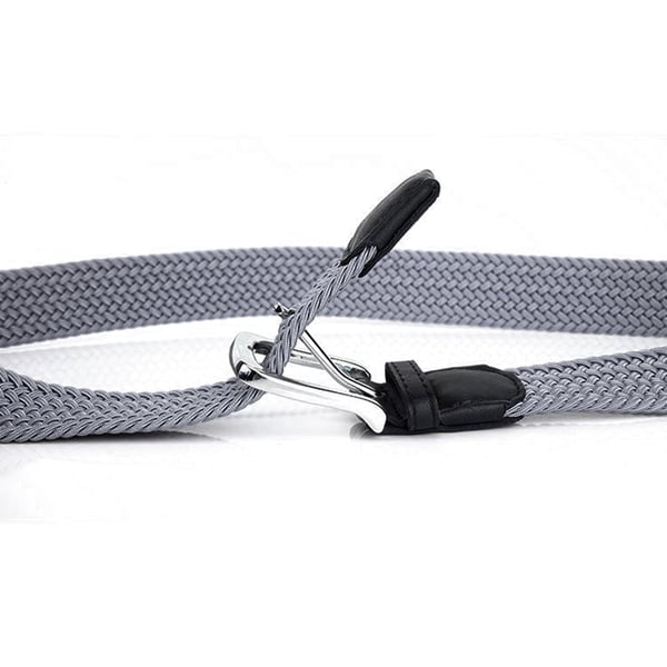 Punottu elastinen miesten vyö soljella 105cm Grey