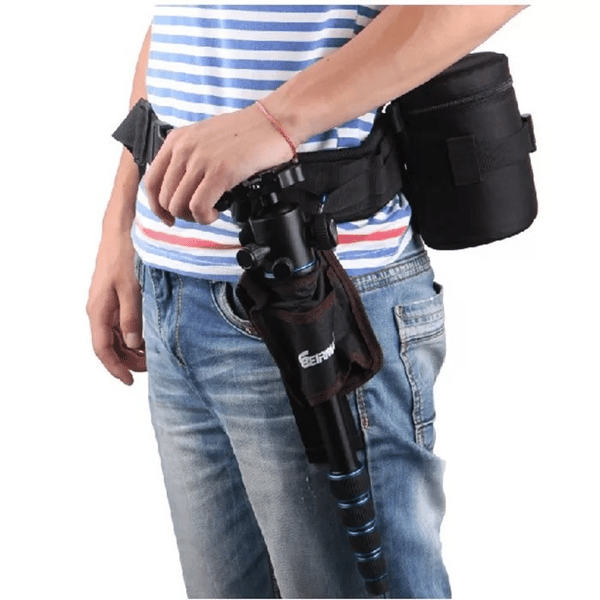 Monitoiminen vyötärövyö DSLR-kameralle Black