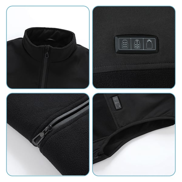 Lämmitysliivi 13 lämmitysaluetta musta L/XL