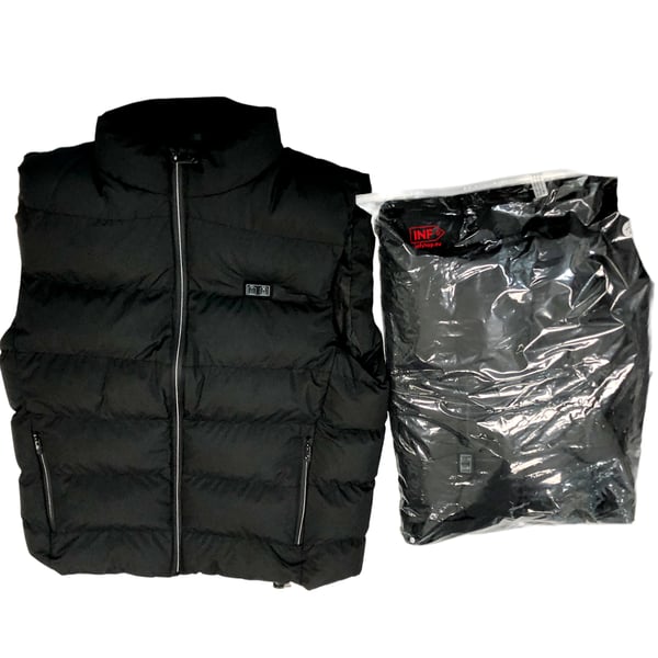 Vintervarmevest 9 varmezoner dual control Sort XXL