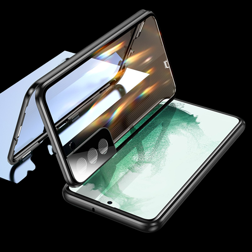 Samsung anti-peeping telefondeksel med lås/magnetisk absorpsjon/linsebeskytter Black Samsung S23 15.8 x 8.2 x 1.5 cm