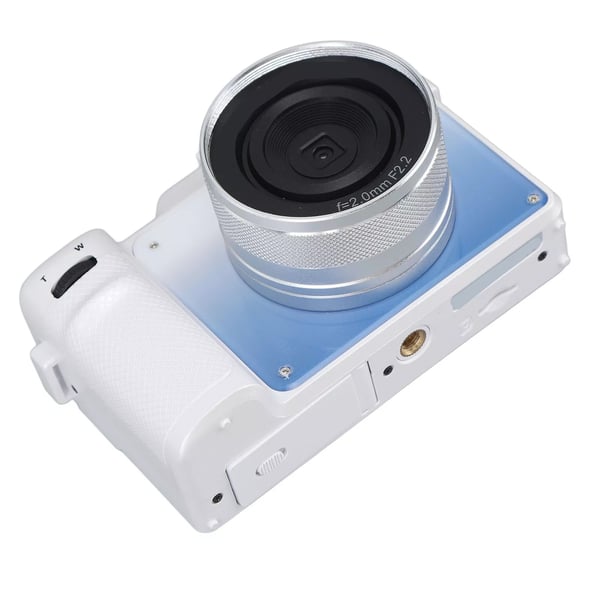 Digitalkamera 4K/48MP med 18X digital zoom, stabilisering og autofokus White