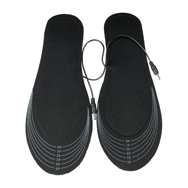 Oppvarmede innleggssåler med temperaturkontroll Black 35-41