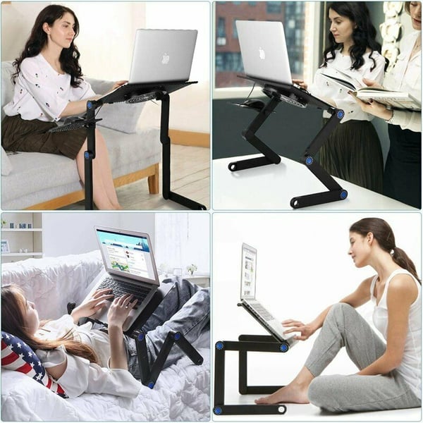 Smart justerbart laptopbord 17 tommer sort