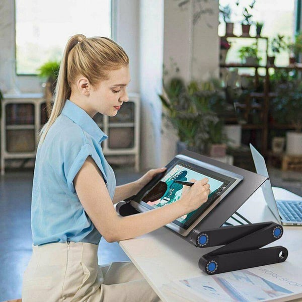 Smart justerbart laptopbord 17 tommer sort