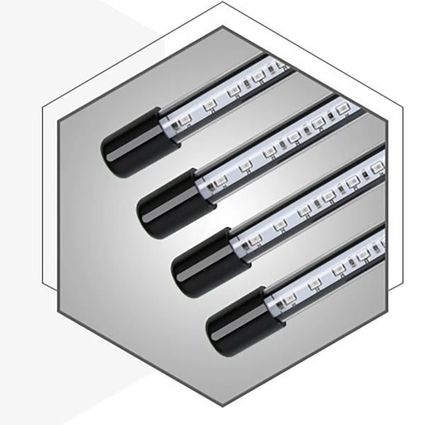 Sammenleggbar plantelampe med justerbart stativ og timer Black