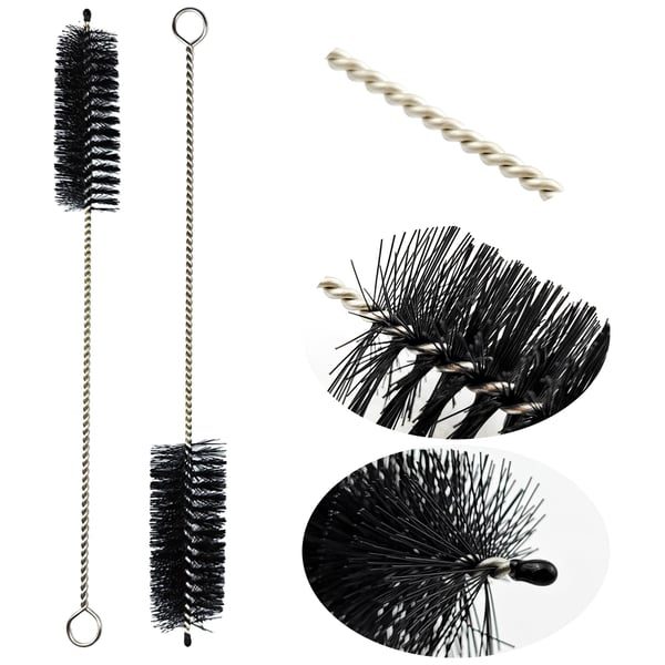 Sarja 13 erikokoista pulloharjaa Black