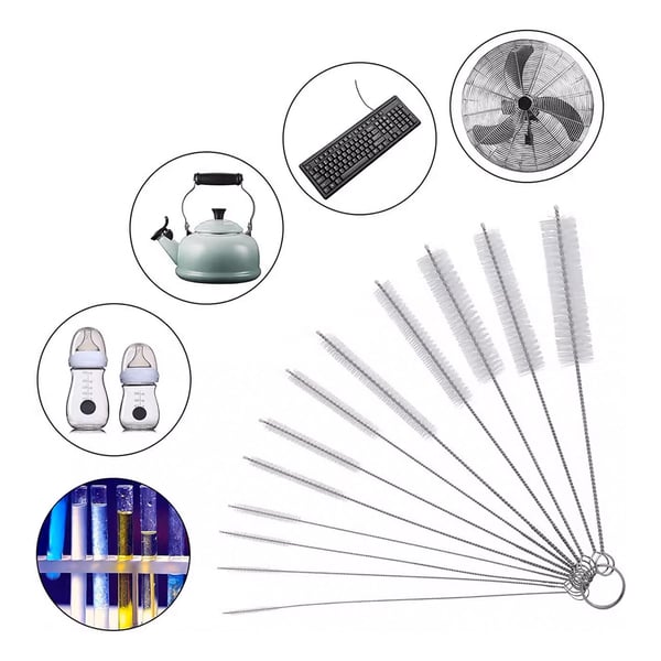 12-pack multifunksjonelle rengjøringsbørster White