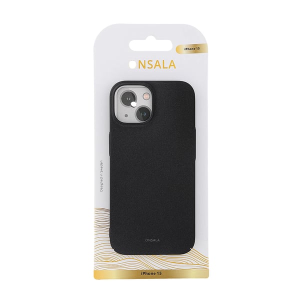 Mobildeksel Ultraslim Sand Burst Svart - iPhone 15
