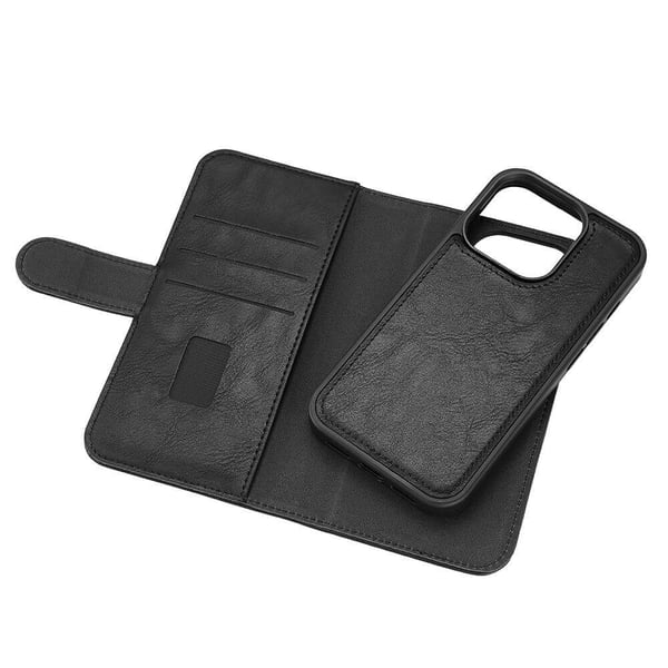 Mobildekel 2-i-1 3 Kortrom MagSerie Svart - iPhone 15 Pro