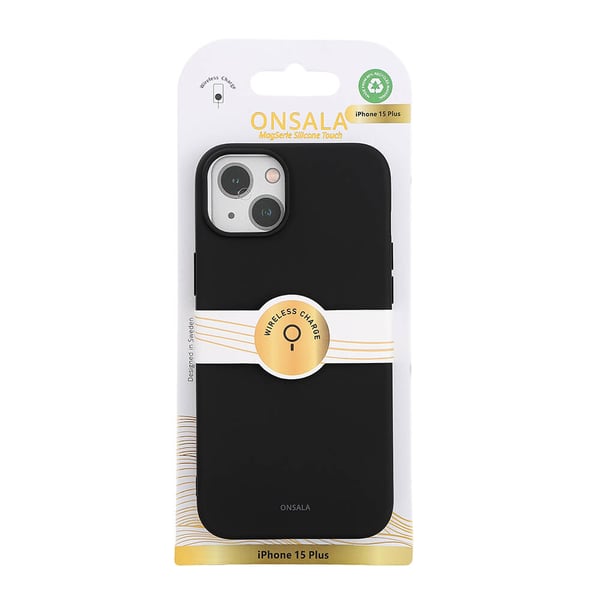 Back Sil Touch Recycled MagSerie iPhone 15 Plus Black
