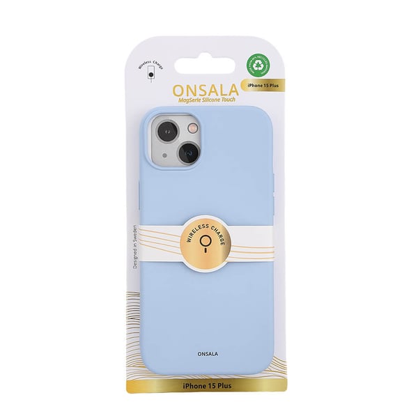 Back Sil Touch Recycled MagSerie iPhone 15 Plus Light Blue