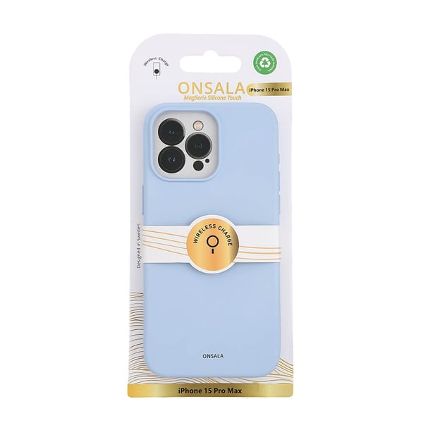 Mobildeksel Silikon MagSeries Lyseblå - iPhone 15 Pro Max