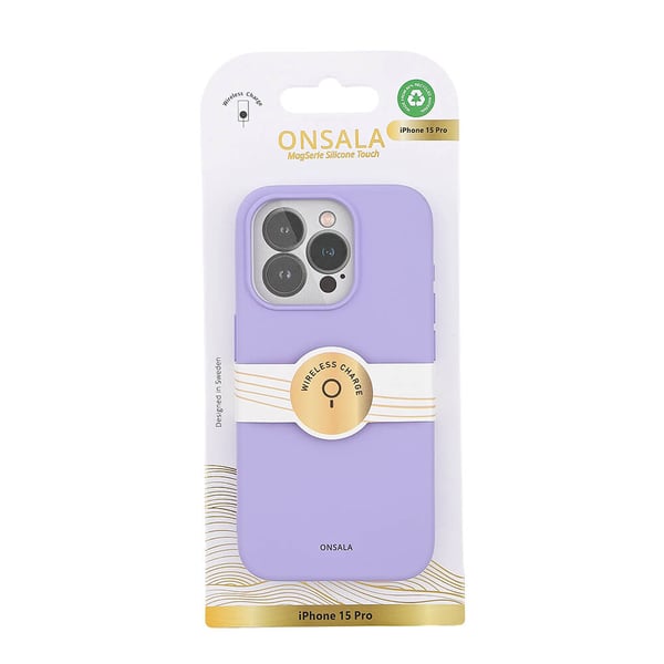 Mobildeksel med silikonfølelse MagSeries Lilla - iPhone 15 Pro