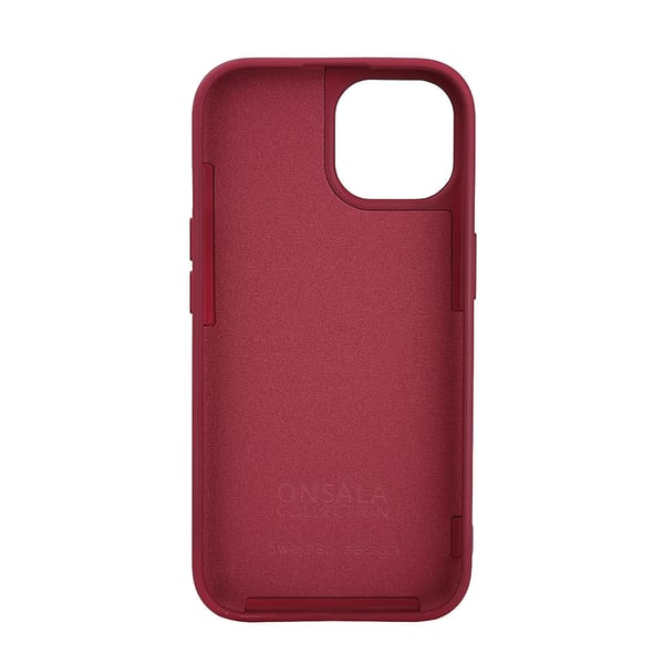 Mobildeksel med silikonfølelse MagSeries Dyp Rød- iPhone 15