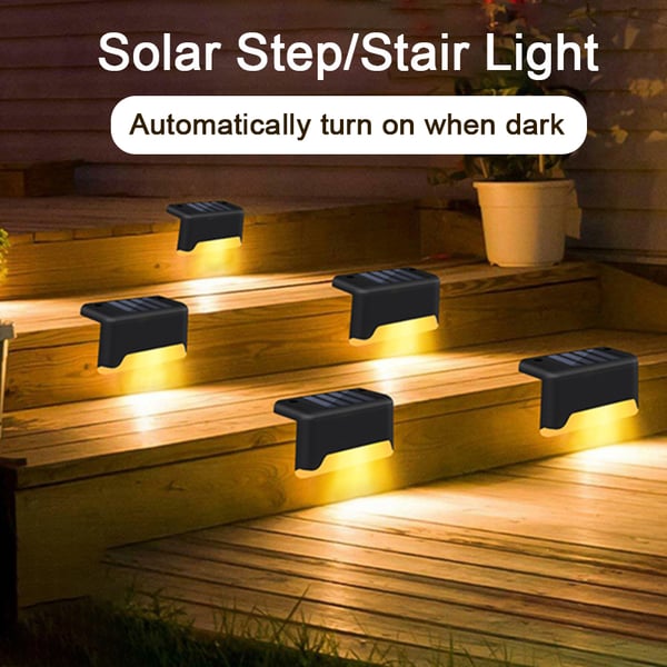 Automatiske solcelledrevne lys, 4-pakning Black