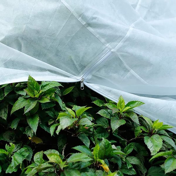 Anti-frost betræk plantebeskyttelse med lynlås og snøre White 120 cm / 180 cm