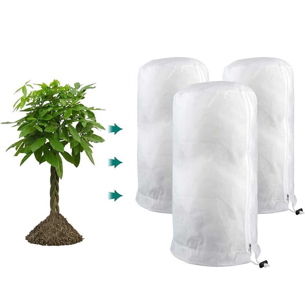 Anti-frost betræk plantebeskyttelse med lynlås og snøre White 120 cm / 180 cm