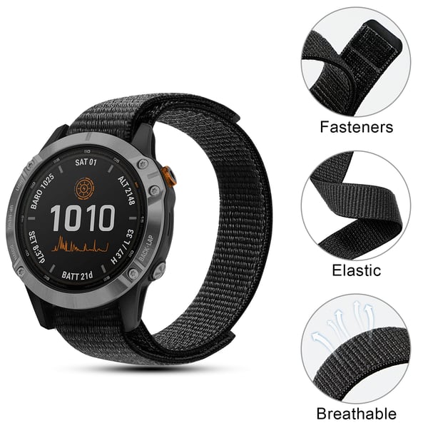 Klokkereim Garmin Fenix 7X/6X/5X/3/D2 Bravo/Descent MK1 Grey