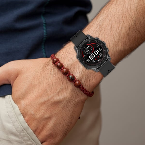 22 mm silikonestrop til Garmin Epix Pro 47 mm/Fenix 7/Fenix 7 Pro Black