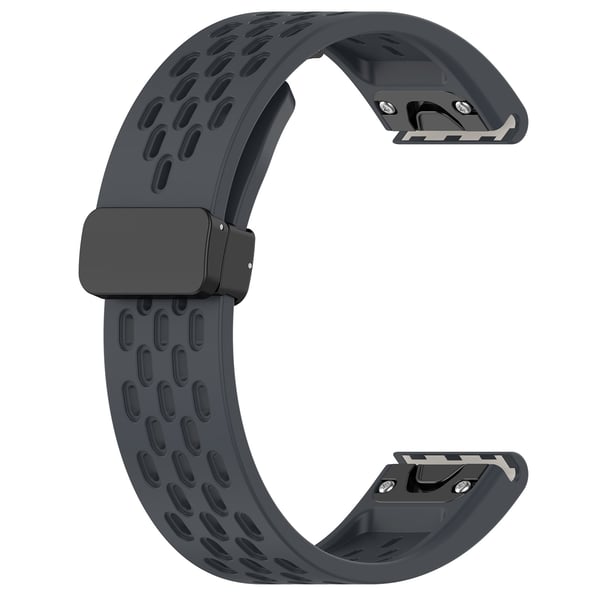 22 mm silikonstropp for Garmin Epix Pro 47 mm/Fenix 7/Fenix 7 Pro DarkGrey