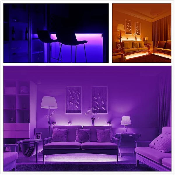 Lyslist med fjernkontroll LED RGB 2 m IP65