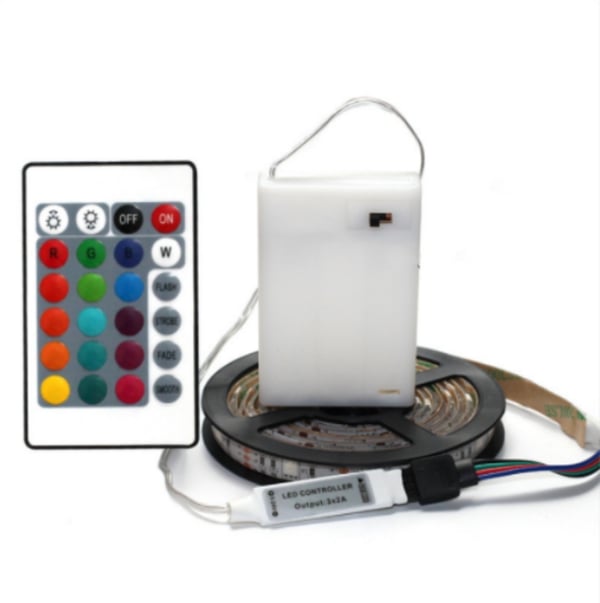 Lyslist med fjernkontroll LED RGB 2 m IP65