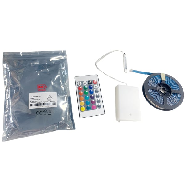 Lyslist med fjernkontroll LED RGB 2 m IP65