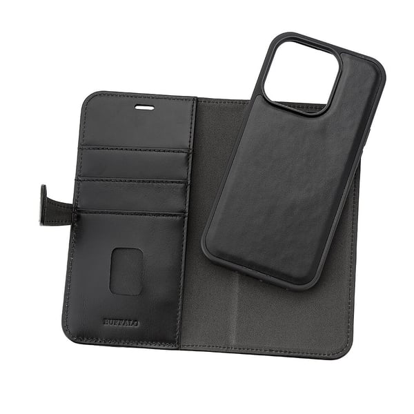2in1 Leather 3 card MagSeries iPhone 15 Pro Black
