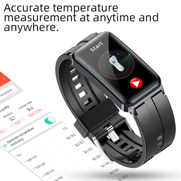 Smartklokke med EKG/HRV, puls, ulike sportsmoduser White