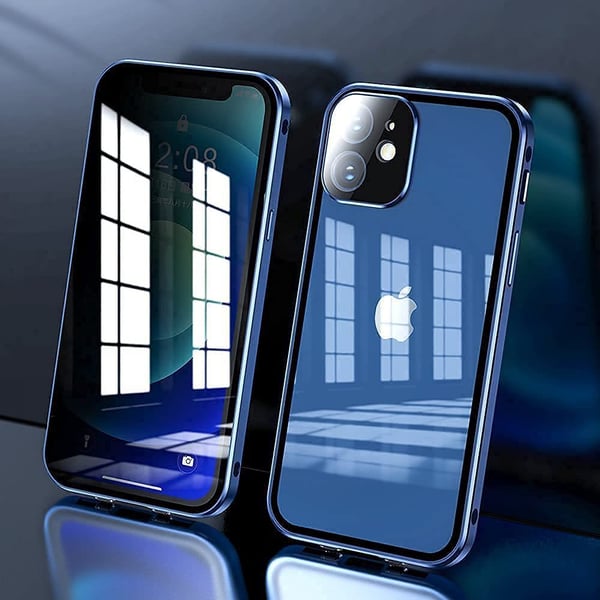 Dobbeltsidig magnetisk mobildeksel til iPhone Black iPhone 15 Pro 15 x 7.5 x 1 cm