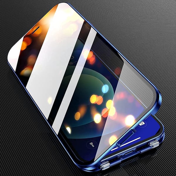Dobbeltsidig magnetisk mobildeksel til iPhone Black iPhone 15 Pro 15 x 7.5 x 1 cm